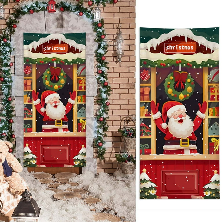 Cubierta de Puerta Navideña XL – Tu Entrada Lista para Navidad