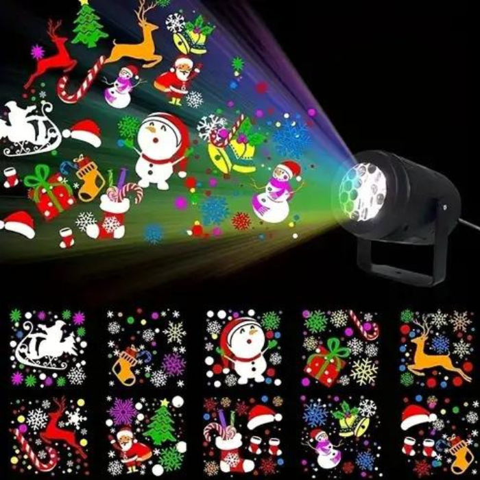 Proyector Navideño LED – Figuras de Navidad para tu Casa