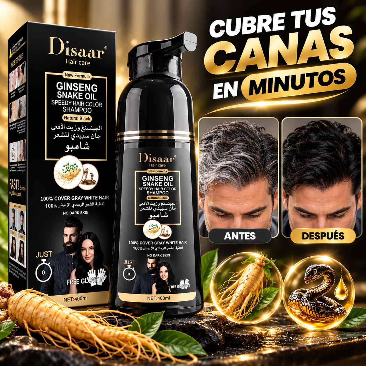 Shampoo Cubre Canas Premium 400 ml
